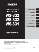 Olympus WS-833 User manual