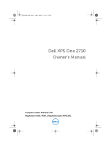 Dell XPS One 2710 User manual