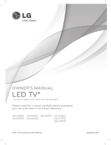 LG 60LA7400 Owner's manual