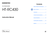 ONKYO HT-RC430 User manual