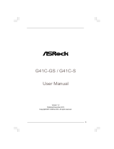 ASROCK G41C-GS - V1.0 User manual