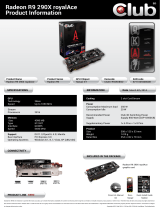 CLUB3D Radeon R9 290X royalAce Specification