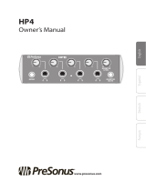 PRESONUS HP4 Owner's manual