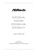 ASROCK E3C204-V+ User manual