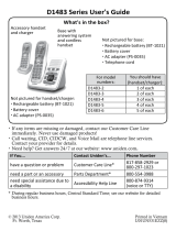 Uniden D1483BK Owner's manual
