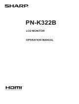 Sharp PN-K322B User manual