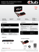 CLUB3D Radeon R5 230 2GB Noiseless Edition Specification