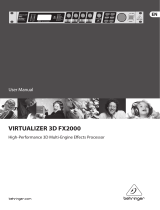 Behringer VIRTUALIZER 3D FX2000 User manual
