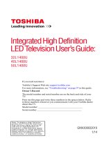 Toshiba 40L1400UM User manual