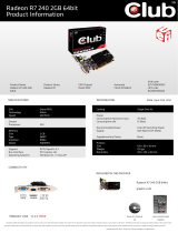 CLUB3D Radeon R7 240 Low Profile Specification