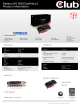 CLUB3D Radeon HD 7850 Eyefinity 6 Specification