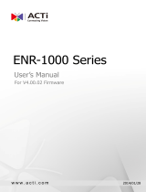 ACTi ENR-1000 ENR-1100 ENR-1200 V4.00.02 User manual