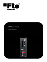 Fte maximal TWSQ 310 CI User manual