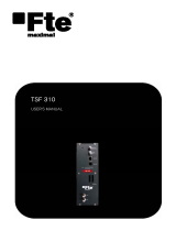 Fte maximal TSF 310 User manual