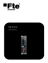 Fte maximal TSF 310 CI User manual