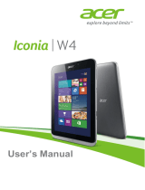 Acer W4-820-Z3742G03aii User manual