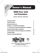 Tripp Lite HDMI Over Cat5 1x2 Extenders Owner's manual