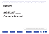 Denon AVR-X3100W Owner's manual