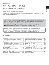 Hitachi CP-TW2503 User manual