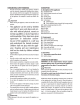 DeLonghi Colombina Cordless XLR 32 Owner's manual