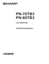 Sharp PN-60TB3 Operating instructions