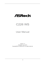 ASROCK C226 WS User manual