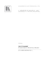 Kramer Electronics VP-774AMP User manual