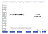 Marantz CD5005 Owner's manual