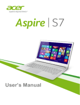 Acer S7-392 + 3 Year Collect and Return Warranty User manual