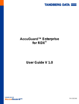 Tandberg Data AccuGuard Enterprise for RDX User guide