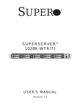 Supermicro SUPERO SUPERSERVER 1028R-WTR Series User manual