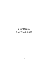 Alcatel X600 User manual