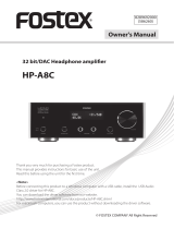 Fostex HP-A8C Owner's manual