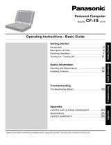 Panasonic CF-19 MK8 Operating instructions