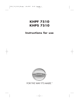 KitchenAid KHPF 7510/I User guide