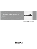 ClearOne XAP 800 User manual