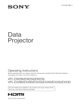 Sony VPL-EX290 Operating instructions