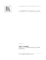 Kramer VM-114H2C User manual