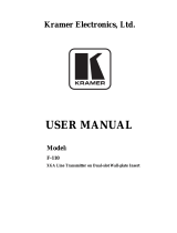 Kramer f-110 User manual