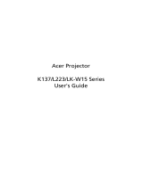 Acer K137 Owner's manual
