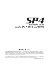 Kurzweil SP4-7 Operating instructions