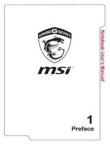 MSI GE62 2QD(Apache Pro)-004NE User manual