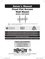 Tripp Lite DWF4585X Fixed Flat Screen Wall Mount Owner's manual
