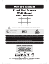 Tripp Lite DWF60100XX Fixed Flat Screen Wall Mount Owner's manual