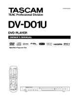 Tascam DV-D01U Owner's manual