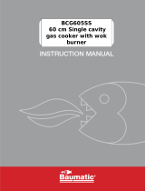 Baumatic BGC605SS 60cm Gas Cooker User manual