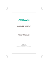 ASROCK N68-GE3 UCC User manual
