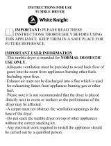 White Knight C44AWL Owner's manual