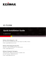 Edimax IC-7113W Installation guide