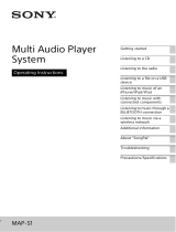 Sony MAP-S1 Operating instructions